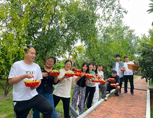 打枣啦！空中花园枣子都熟了！@楼仲平 带着一群“小顽童”一起体验童年的乐趣~